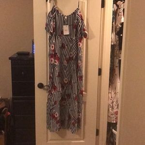 Floral striped dress